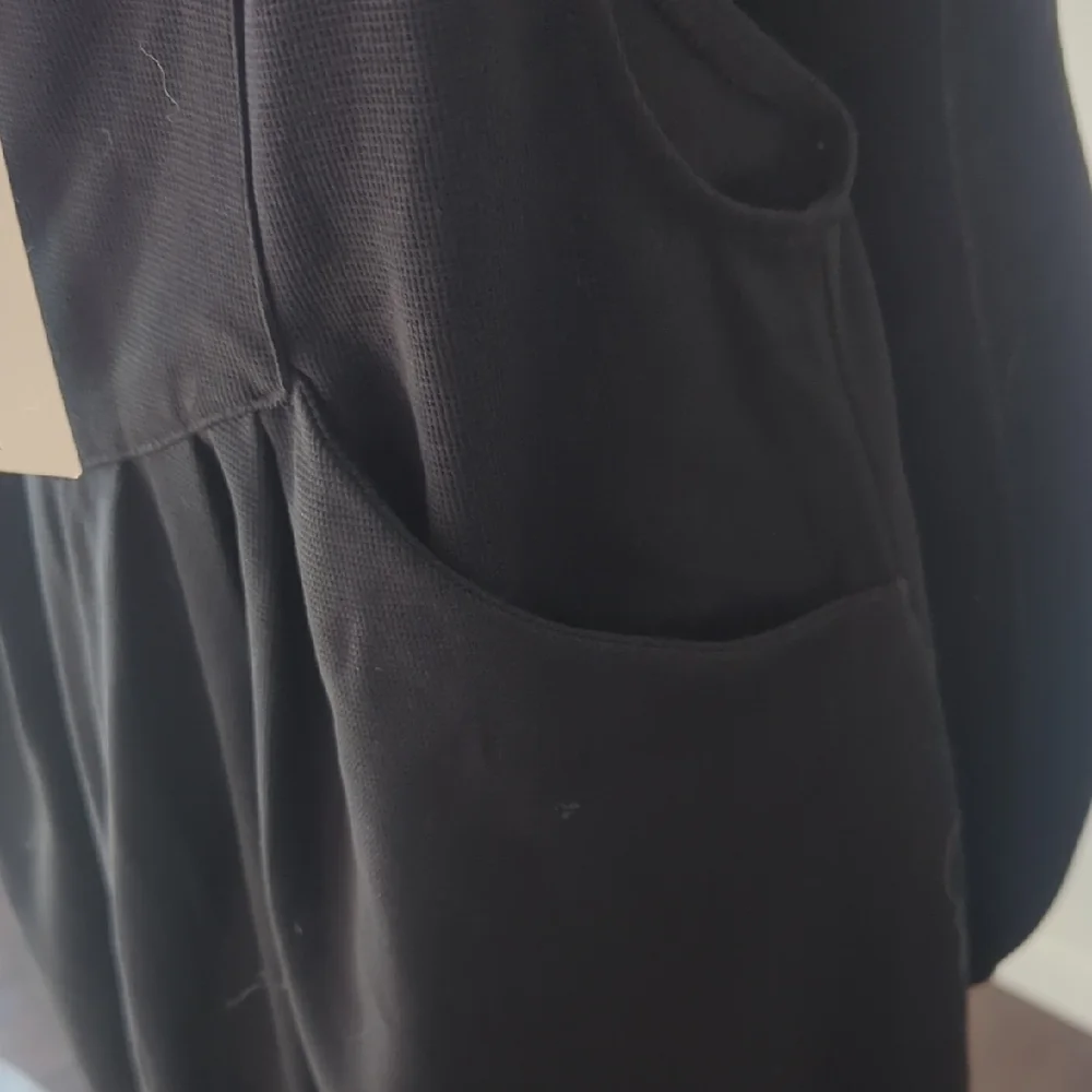 NWT HALARA Black Overalls Wide Leg Jumpsuit Size Small - Picture 5 of 7